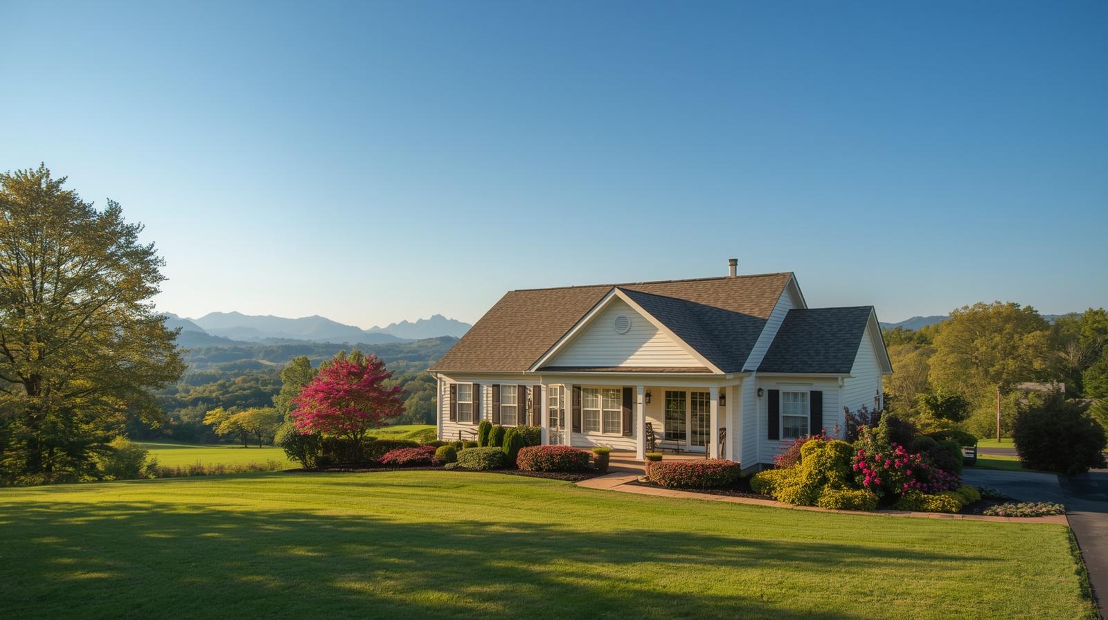 Beautiful dream home in Winchester VA with mountain views representing home buying goals and lifestyle aspirations