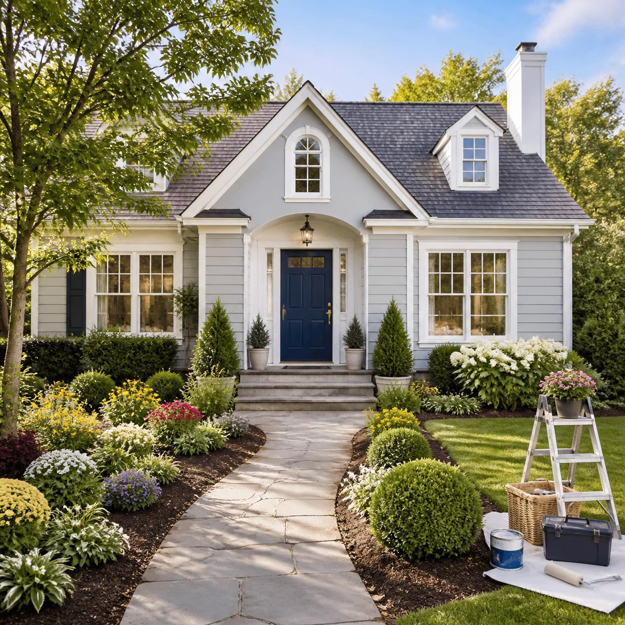 Beautifully maintained home with updated curb appeal illustrating high ROI renovations before selling a home.