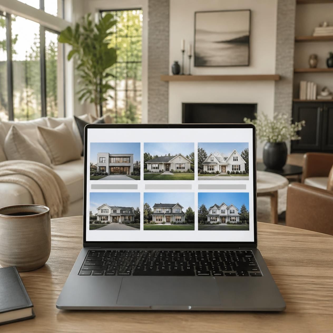 Buyer comparing online home listings before scheduling an in-person showing.